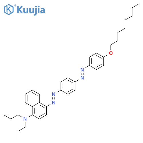 1-Naphthalenamine, 4-[(1E)-2-[4-[(1E)-2-[4-(octyloxy)phenyl]diazenyl]phenyl]diazenyl]-N,N-dipropyl- structure