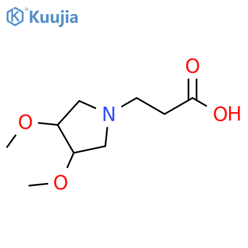 3-(3,4-dimethoxypyrrolidin-1-yl)propanoic acid structure