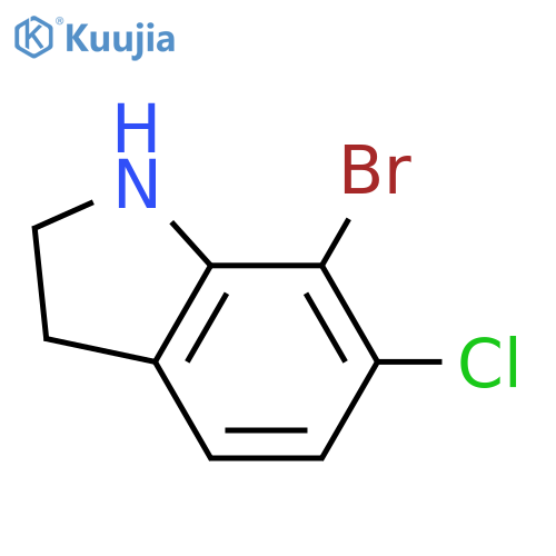 7-Bromo-6-chloro-2,3-dihydro-1H-indole structure