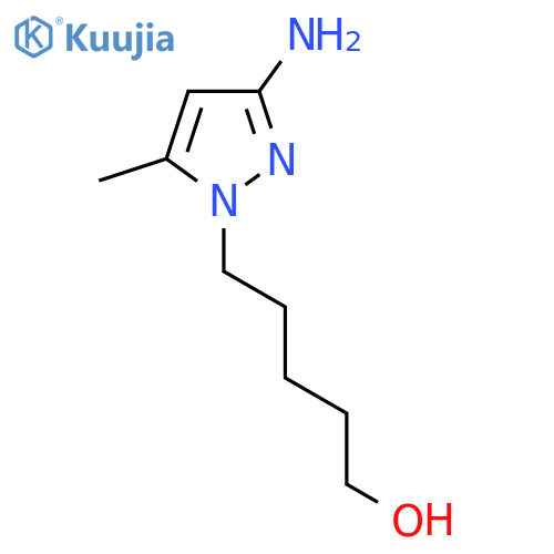 5-(3-amino-5-methyl-1H-pyrazol-1-yl)pentan-1-ol structure