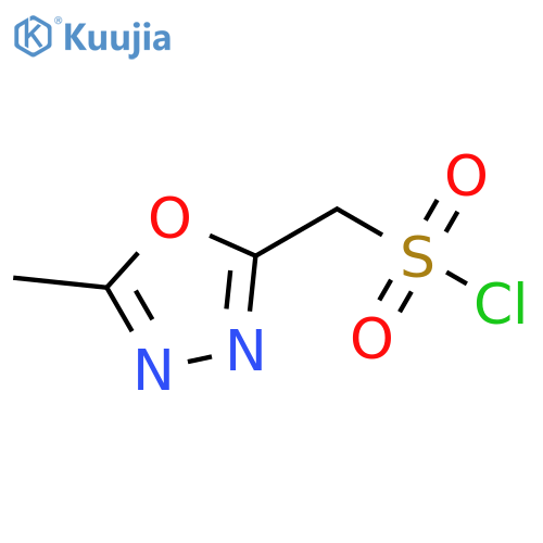 1,3,4-Oxadiazole-2-methanesulfonyl chloride, 5-methyl- structure