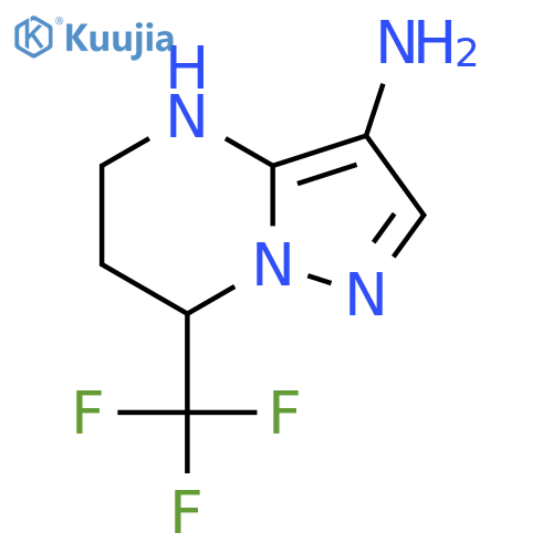 7-(trifluoromethyl)-4H,5H,6H,7H-pyrazolo1,5-apyrimidin-3-amine structure