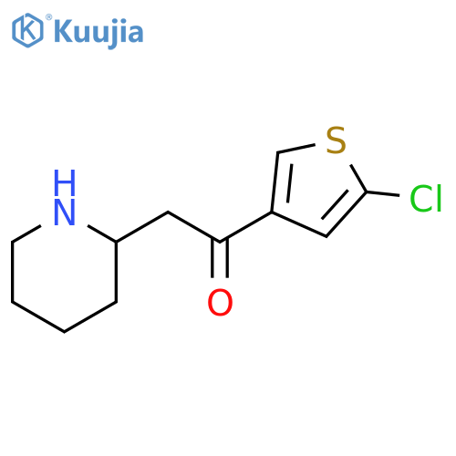 1-(5-chlorothiophen-3-yl)-2-(piperidin-2-yl)ethan-1-one structure
