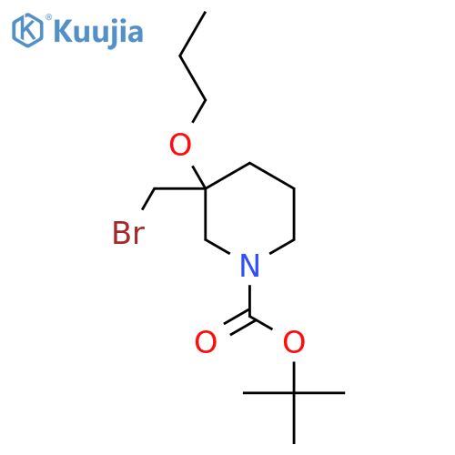 tert-butyl 3-(bromomethyl)-3-propoxypiperidine-1-carboxylate structure