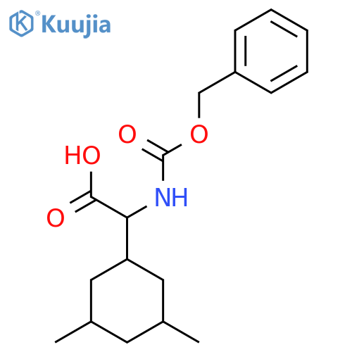 2-{(benzyloxy)carbonylamino}-2-(3,5-dimethylcyclohexyl)acetic acid structure
