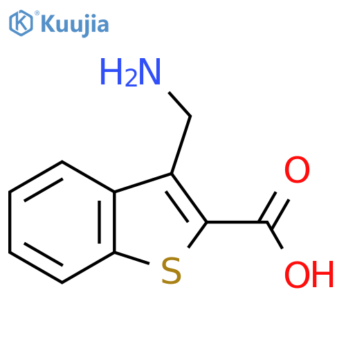 3-(Aminomethyl)-1-benzothiophene-2-carboxylic acid structure