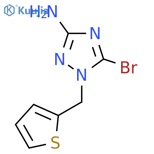 5-bromo-1-(thiophen-2-yl)methyl-1H-1,2,4-triazol-3-amine structure