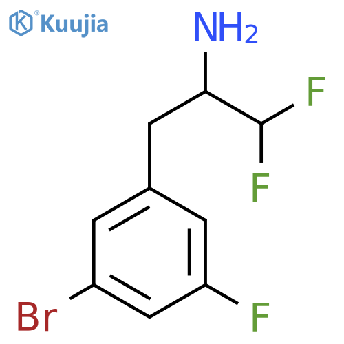 3-(3-bromo-5-fluorophenyl)-1,1-difluoropropan-2-amine structure