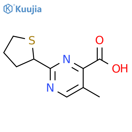4-Pyrimidinecarboxylic acid, 5-methyl-2-(tetrahydro-2-thienyl)- structure