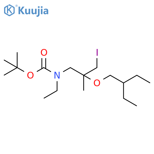 tert-butyl N-ethyl-N-2-(2-ethylbutoxy)-3-iodo-2-methylpropylcarbamate structure
