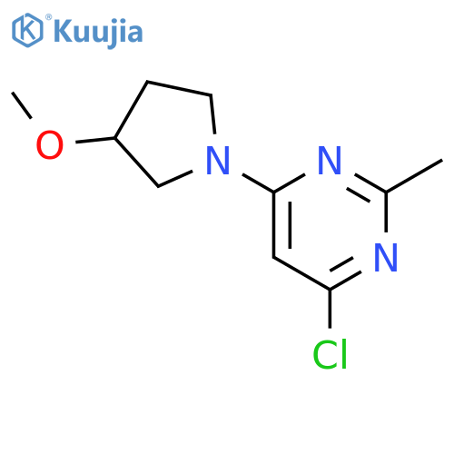 4-chloro-6-(3-methoxypyrrolidin-1-yl)-2-methylpyrimidine structure