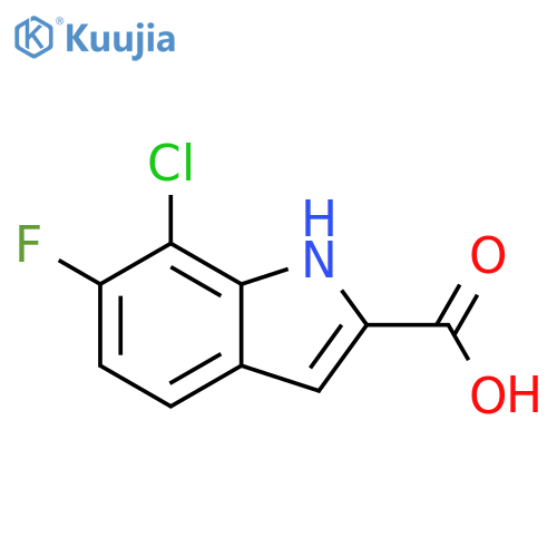 7-chloro-6-fluoro-1H-Indole-2-carboxylic acid structure