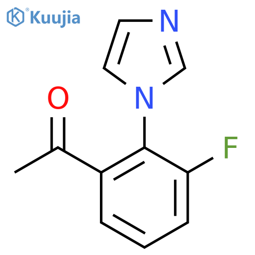 1-3-fluoro-2-(1H-imidazol-1-yl)phenylethan-1-one structure