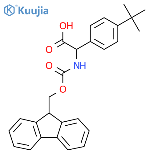 2-(4-tert-butylphenyl)-2-({(9H-fluoren-9-yl)methoxycarbonyl}amino)acetic acid structure