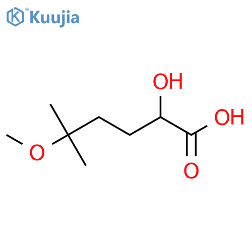 2-hydroxy-5-methoxy-5-methylhexanoic acid structure