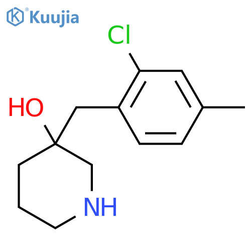 3-(2-chloro-4-methylphenyl)methylpiperidin-3-ol structure