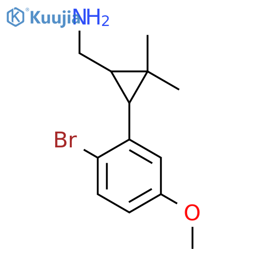 [3-(2-Bromo-5-methoxyphenyl)-2,2-dimethylcyclopropyl]methanamine structure