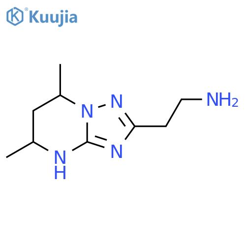 2-{5,7-dimethyl-4H,5H,6H,7H-1,2,4triazolo1,5-apyrimidin-2-yl}ethan-1-amine structure