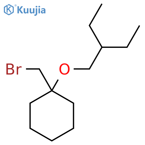 1-(bromomethyl)-1-(2-ethylbutoxy)cyclohexane structure