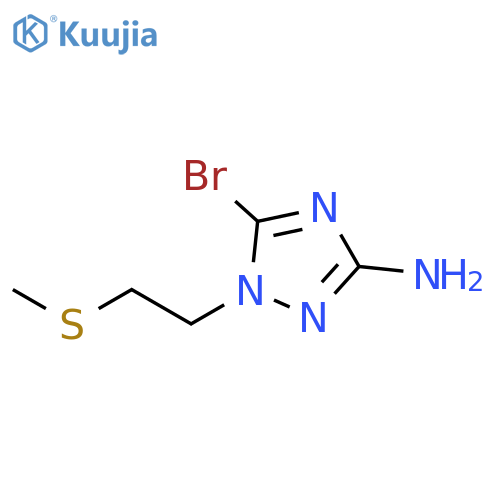 1H-1,2,4-Triazol-3-amine, 5-bromo-1-[2-(methylthio)ethyl]- structure