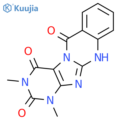 Purino[8,7-b]quinazoline-2,4,6(1H,3H,12H)-trione,1,3-dimethyl- structure