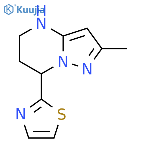 2-{2-methyl-4H,5H,6H,7H-pyrazolo1,5-apyrimidin-7-yl}-1,3-thiazole structure