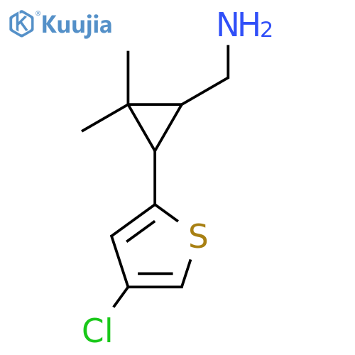3-(4-chlorothiophen-2-yl)-2,2-dimethylcyclopropylmethanamine structure