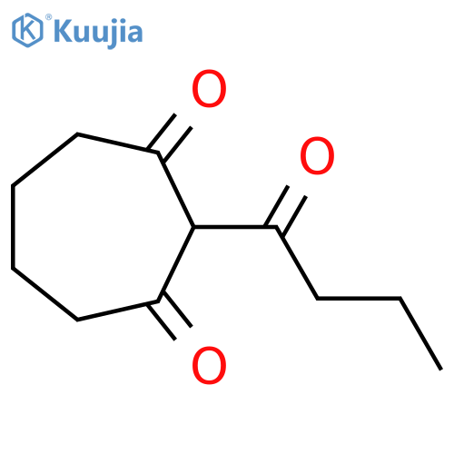 2-Butanoylcycloheptane-1,3-dione structure