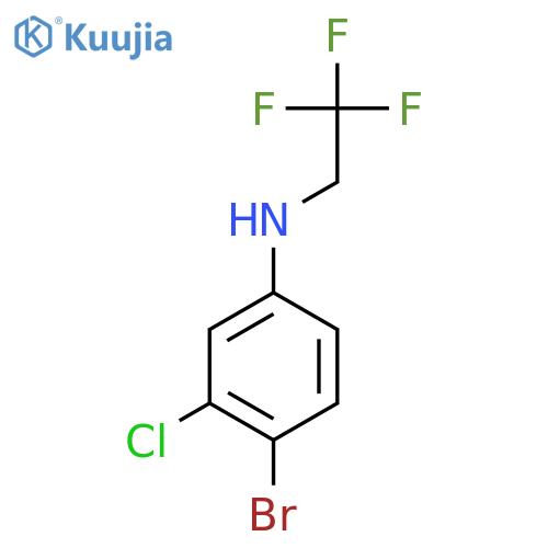 4-bromo-3-chloro-N-(2,2,2-trifluoroethyl)aniline structure