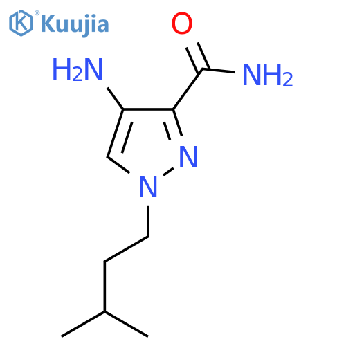 4-amino-1-(3-methylbutyl)-1H-pyrazole-3-carboxamide structure