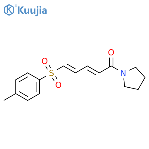 Pyrrolidine, 1-[5-[(4-methylphenyl)sulfonyl]-1-oxo-2,4-pentadienyl]-, (E,E)- (9CI) structure