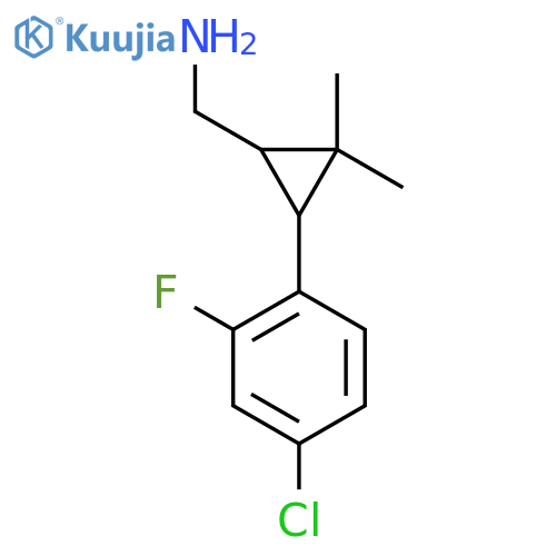 3-(4-chloro-2-fluorophenyl)-2,2-dimethylcyclopropylmethanamine structure