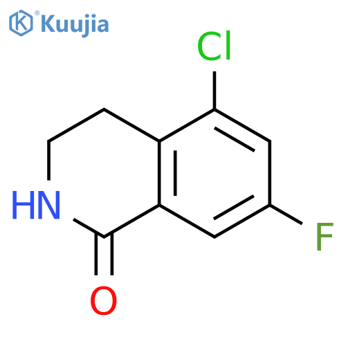 5-chloro-7-fluoro-1,2,3,4-tetrahydroisoquinolin-1-one structure