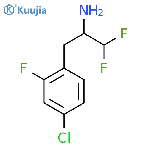 3-(4-chloro-2-fluorophenyl)-1,1-difluoropropan-2-amine structure
