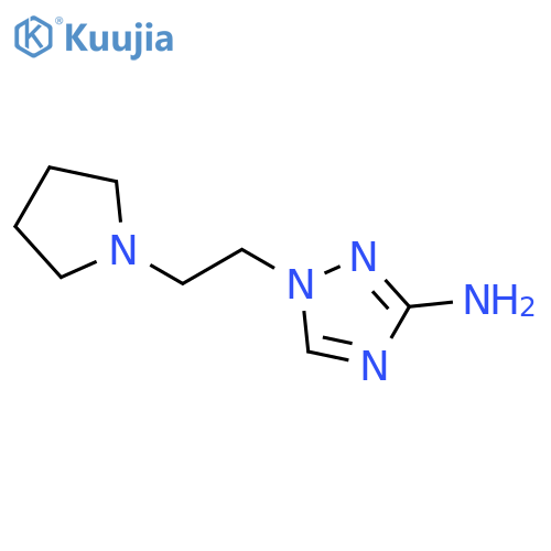 1-2-(pyrrolidin-1-yl)ethyl-1H-1,2,4-triazol-3-amine structure