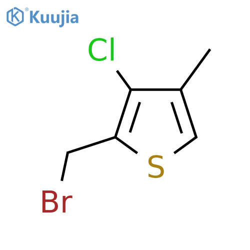 2-(bromomethyl)-3-chloro-4-methylthiophene structure