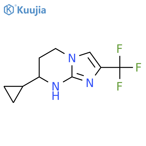 7-cyclopropyl-2-(trifluoromethyl)-5H,6H,7H,8H-imidazo1,2-apyrimidine structure