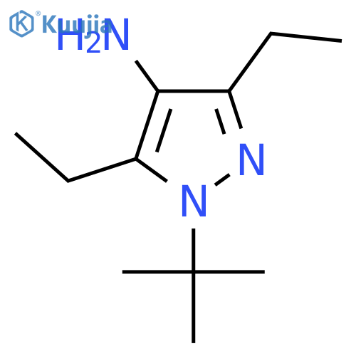1-tert-Butyl-3,5-diethyl-1H-pyrazol-4-amine structure