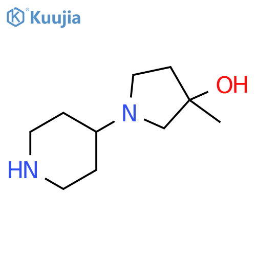 3-methyl-1-(piperidin-4-yl)pyrrolidin-3-ol structure