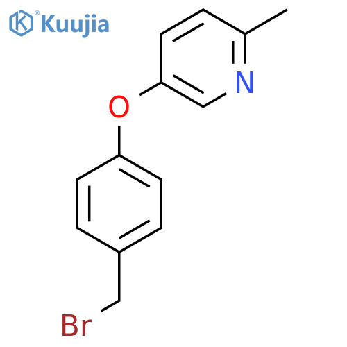 5-[4-(Bromomethyl)phenoxy]-2-methylpyridine structure