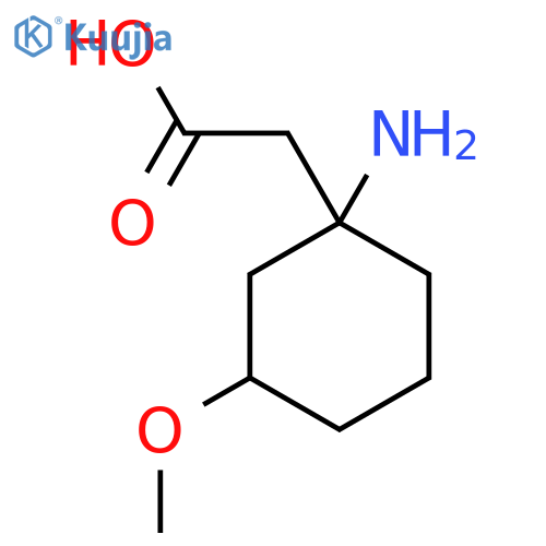 2-(1-Amino-3-methoxycyclohexyl)acetic acid structure