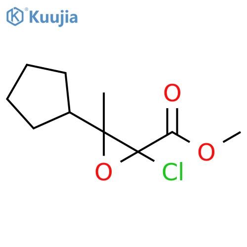 2-Oxiranecarboxylic acid, 2-chloro-3-cyclopentyl-3-methyl-, methyl ester structure
