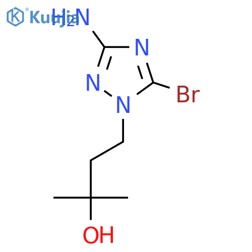 4-(3-Amino-5-bromo-1H-1,2,4-triazol-1-yl)-2-methylbutan-2-ol structure