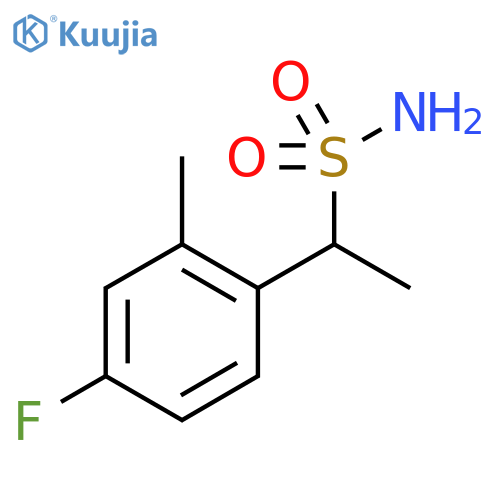 1-(4-fluoro-2-methylphenyl)ethane-1-sulfonamide structure
