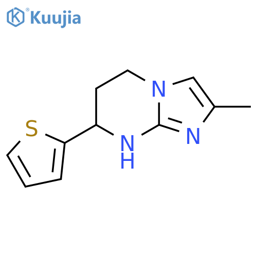 2-methyl-7-(thiophen-2-yl)-5H,6H,7H,8H-imidazo1,2-apyrimidine structure