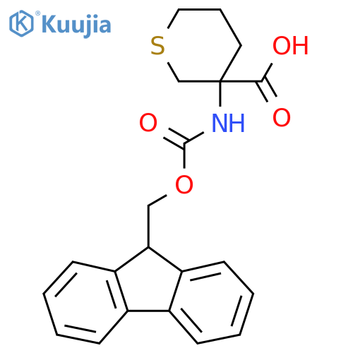 3-({[(9H-fluoren-9-yl)methoxy]carbonyl}amino)thiane-3-carboxylic acid structure