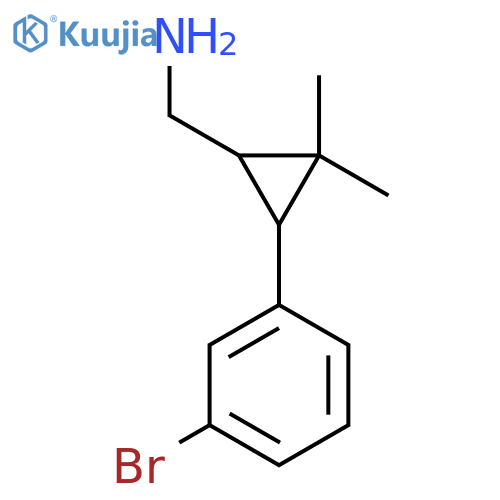 3-(3-bromophenyl)-2,2-dimethylcyclopropylmethanamine structure