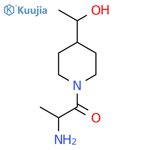 2-Amino-1-(4-(1-hydroxyethyl)piperidin-1-yl)propan-1-one structure