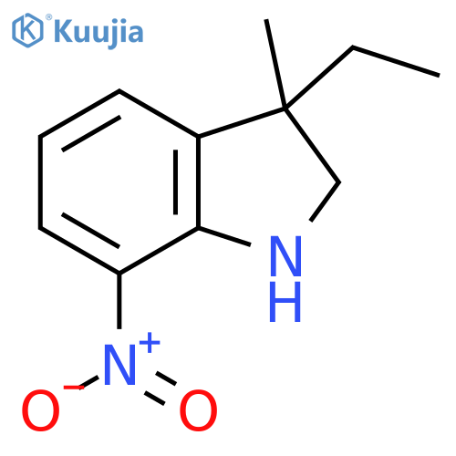 3-ethyl-3-methyl-7-nitro-2,3-dihydro-1H-indole structure
