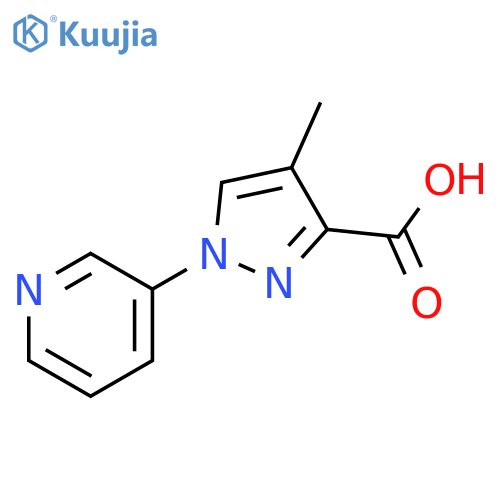 4-methyl-1-(pyridin-3-yl)-1H-pyrazole-3-carboxylic acid structure